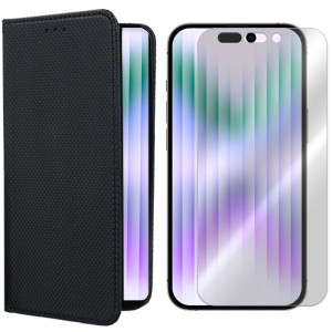Etui Do Iphone 14 Pro Max Pokrowiec Magnet + Szkło