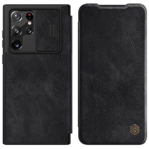 Etui Nillkin Qin Leather Pro Samsung Galaxy S22 Ultra czarny