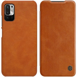 Etui Nillkin Qin Xiaomi Redmi Note 10 5G brązowy