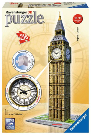 Big Ben Z Zegarem Puzzle 3d 216el. Ravensburger