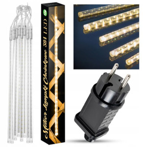 Sople Led Meteory Lampki Choinkowe Zew Ciepłe 384l