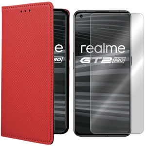 Etui Do Realme Gt 2 Pro Pokrowiec Magnet + Szkło