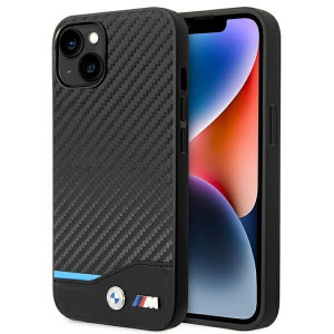 Etui BMW BMHCP14M22NBCK Apple iPhone 14 Plus czarny/black Leather Carbon
