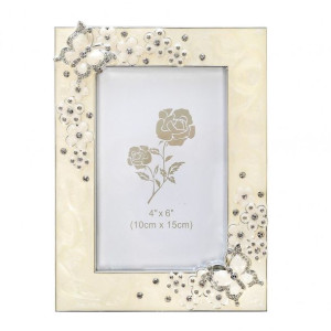 Ramka metalowa posrebrzana na zdjęcie 10x15 cm