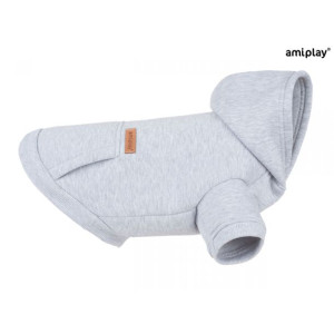 Amiplay Bluza Z Kapturem Dla Psa Texas 35 cm Szara