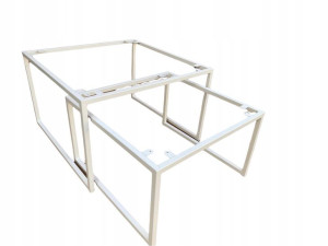 Stelaż stolik DUO ława 2w1 70x70 biały komplet