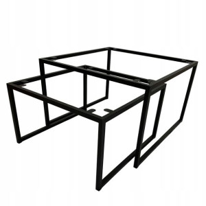 Stelaż stolik kawowy DUO ława 2w1 70x70 czarny