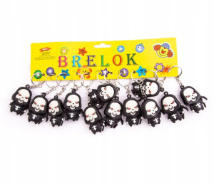 Halloween Gumowy Brelok Do Kluczy Zestaw 12szt