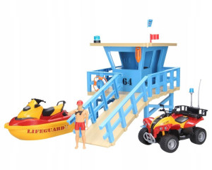Bruder 62780 stanowisko plażowe ratownika z quadem