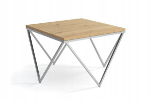 Stolik CORNER ława 60x60 srebrny dąb artisan