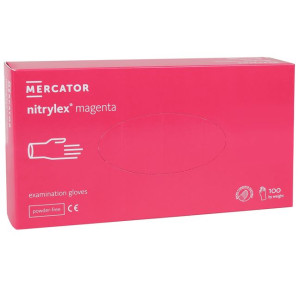 Różowe rękawiczki nitrylowe NITRYLEX Magenta 100szt