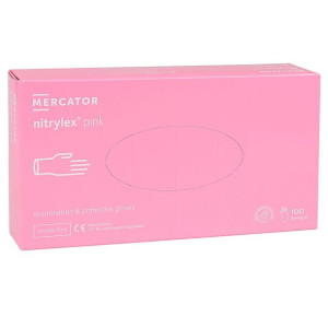 Różowe rękawiczki nitrylowe NITRYLEX Pink 100szt XL