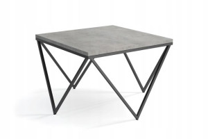 Stolik kawowy CORNER ława 60x60 czarny beton