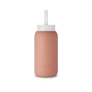Silikonowa słomka, nasadka i szczoteczka - Lounge Straw + Cap - Muuki