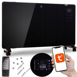 Grzejnik Konwektorowy Elektryczny Maltec CH5000DWB 2000 W Szklany LED WiFi