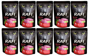 Karma Dla KOTA RAFI CAT CIELĘCINA 10 x 100g