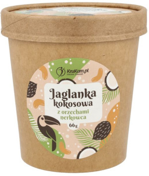 Jaglanka kokosowa z orzechami nerkowca 66 g - Krukam