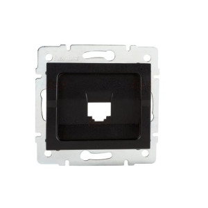 Adapter gniazda RJ45 LOGI czarny mat Kanlux 33571