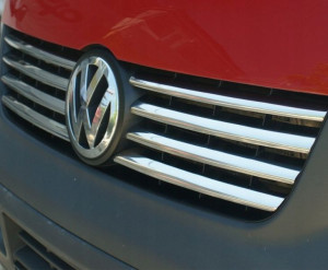 VW T5 2004-2009 Nakładki na grill stal POŁYSK