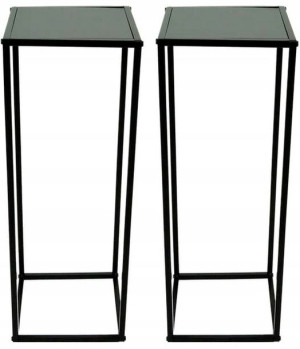 2x Kwietnik Stojący Metalowy Wysoka Podstawka 70cm