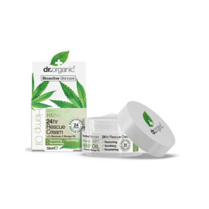Dr.Organic Hemp Oil, krem do twarzy z olejem z konopi siewnych, 50 ml