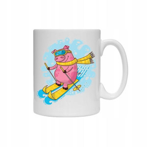 Kubek dla narciarza Narty Snowboard