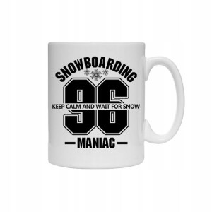 Kubek dla narciarza Narty Snowboard