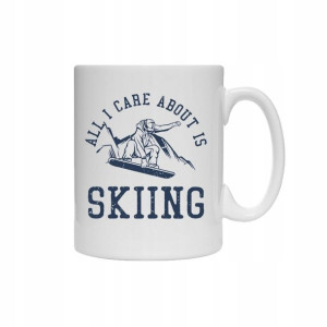 Kubek dla narciarza Narty Snowboard