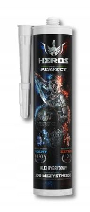 Stalco klej hybrydowy HEROS biały 290ml MOCNY