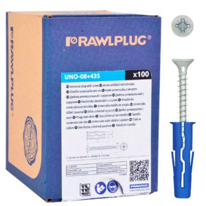 Rawlplug Kołek Rozporowy Uno 8x32mm Z Wkrętem 4,5x35mm 100szt/opak Uno-08+4