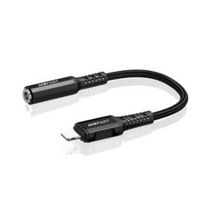 Acefast kabel audio do iPhone Lightning 8-pin Jack 3,5mm damski MFI ze stop