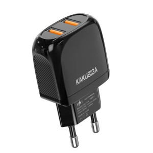 Kaku ładowarka sieciowa KSC-674 Qisheng 2xUSB 2,4A czarna
