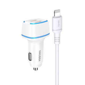 Kaku ładowarka samochodowa KSC-528 Shengyu 2xUSB 2,8A z kablem USB na Light