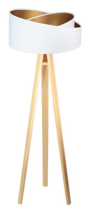 Lampa stojąca biało złota Chole
