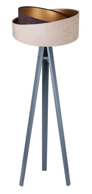 Lampa stająca beżowy brązowy złoty Arianna