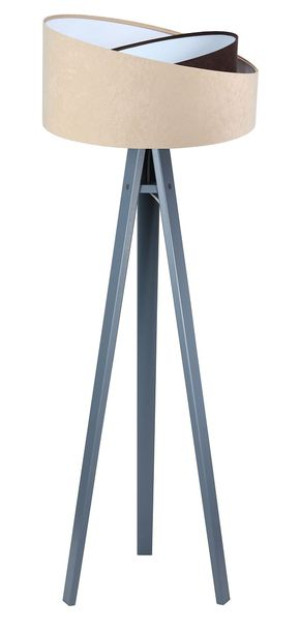 Lampa stojąca beżowo brązowa biała Narina