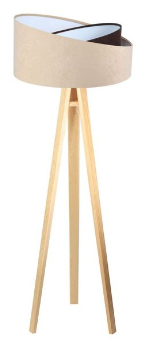 Lampa stojąca beżowo brązowa biała Narina