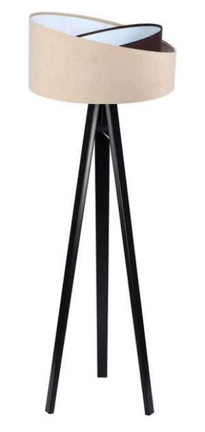 Lampa stojąca beżowo brązowa biała Narina
