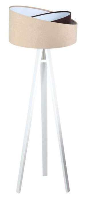 Lampa stojąca beżowo brązowa biała Narina