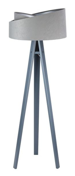 Lampa stojąca szaro srebrna Tami
