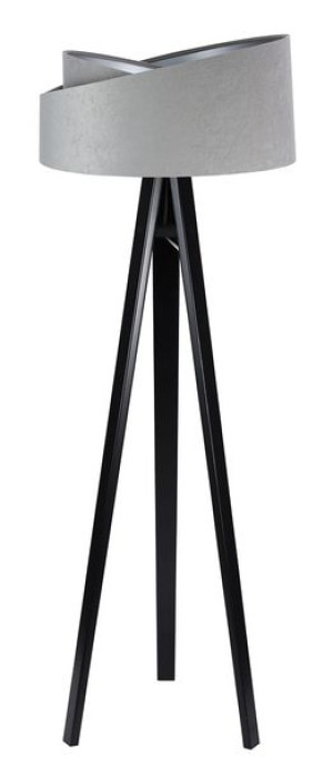 Lampa stojąca szaro srebrna Tami