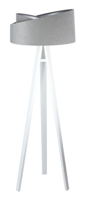Lampa stojąca szaro srebrna Tami