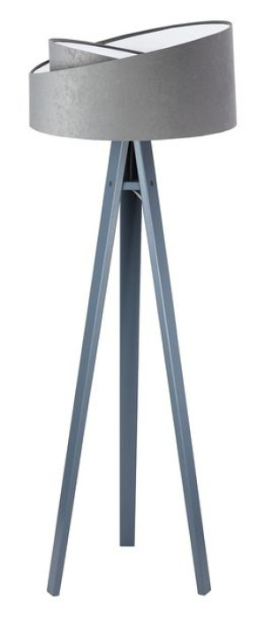 Lampa stojąca szaro biała Tami