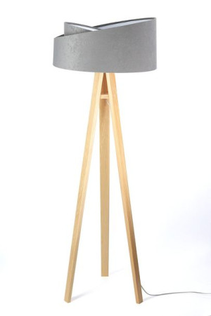 Lampa stojąca szaro biała Tami