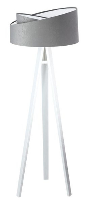 Lampa stojąca szaro biała Tami