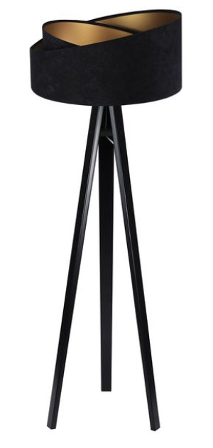 Lampa stojąca czarno złota Emi