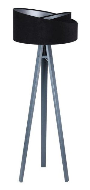 Lampa stojąca czarno srebrna Donna