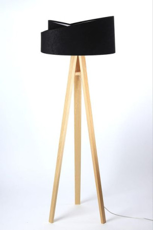 Lampa stojąca czarno srebrna Donna