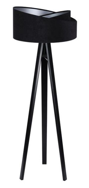 Lampa stojąca czarno srebrna Donna