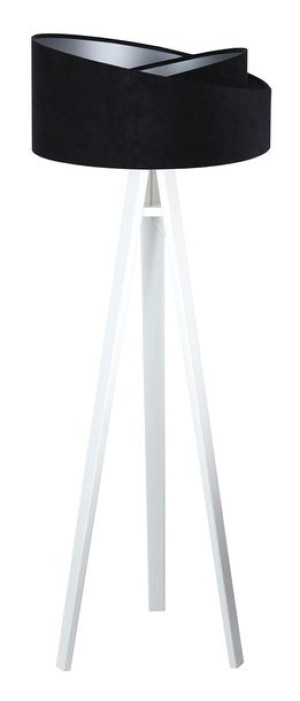 Lampa stojąca czarno srebrna Donna